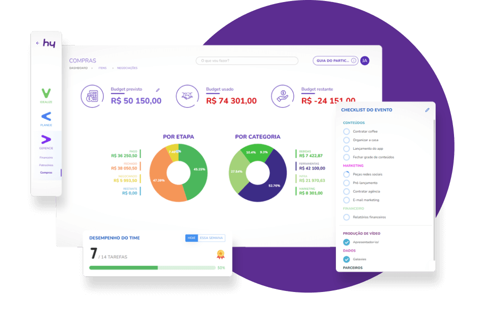 Página de live da plataforma
