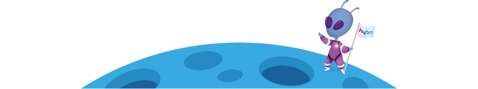 Astronauta encima de um planeta azul